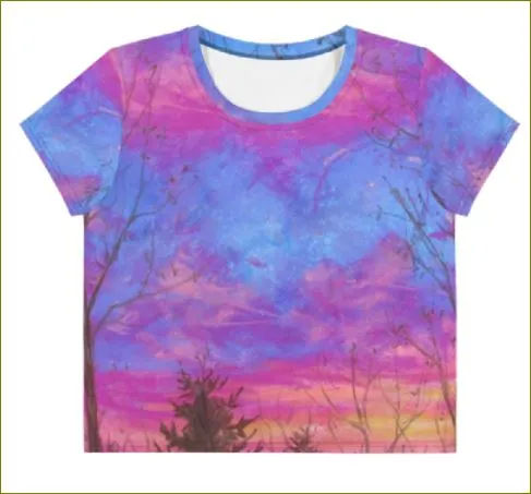 Breathe Air ~ All-Over Print Crop Tee