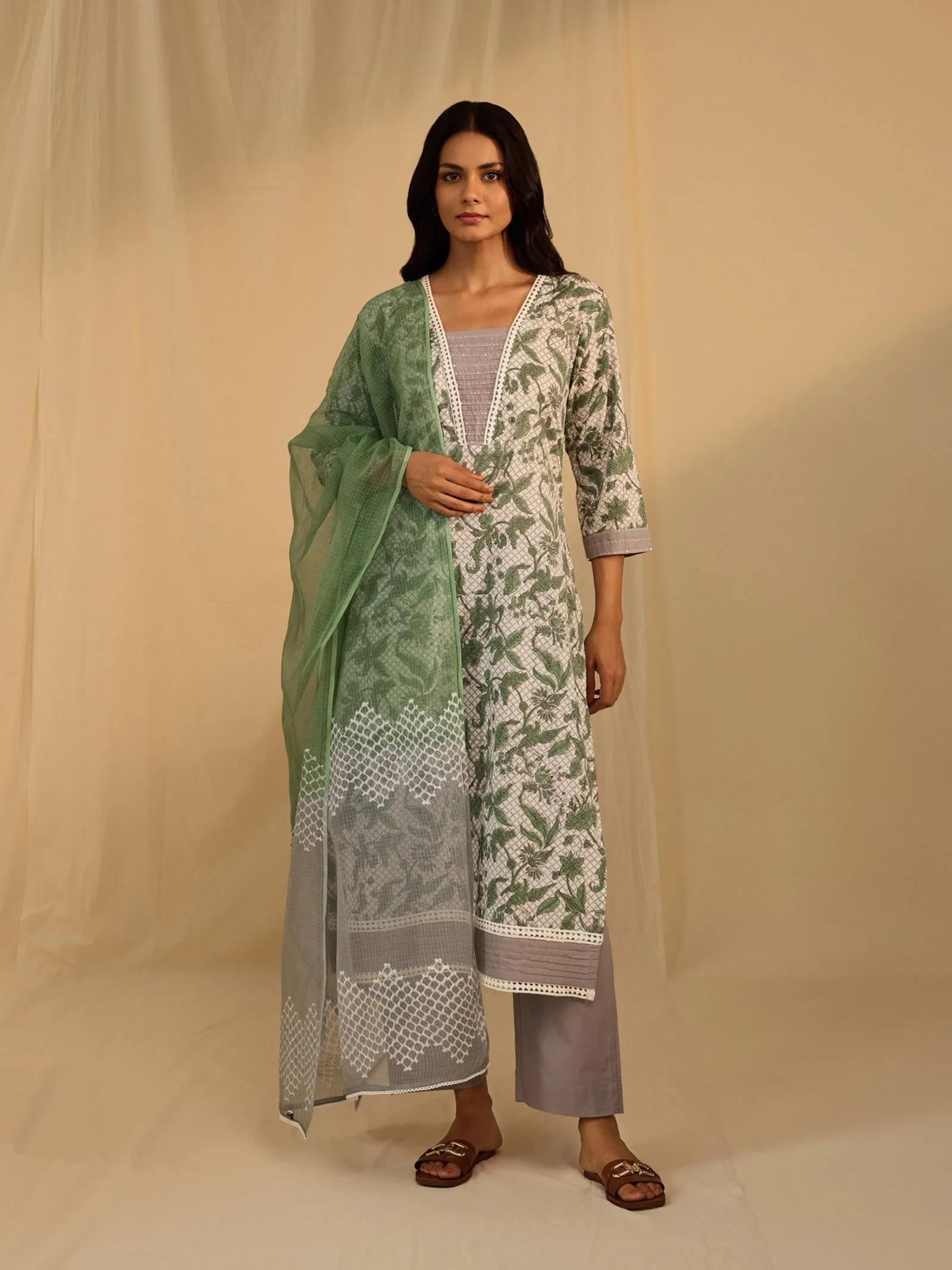 Parakeets Kota Dupatta